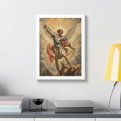 Saint Michael Archangel Framed Poster — Classic Religious Wall Art