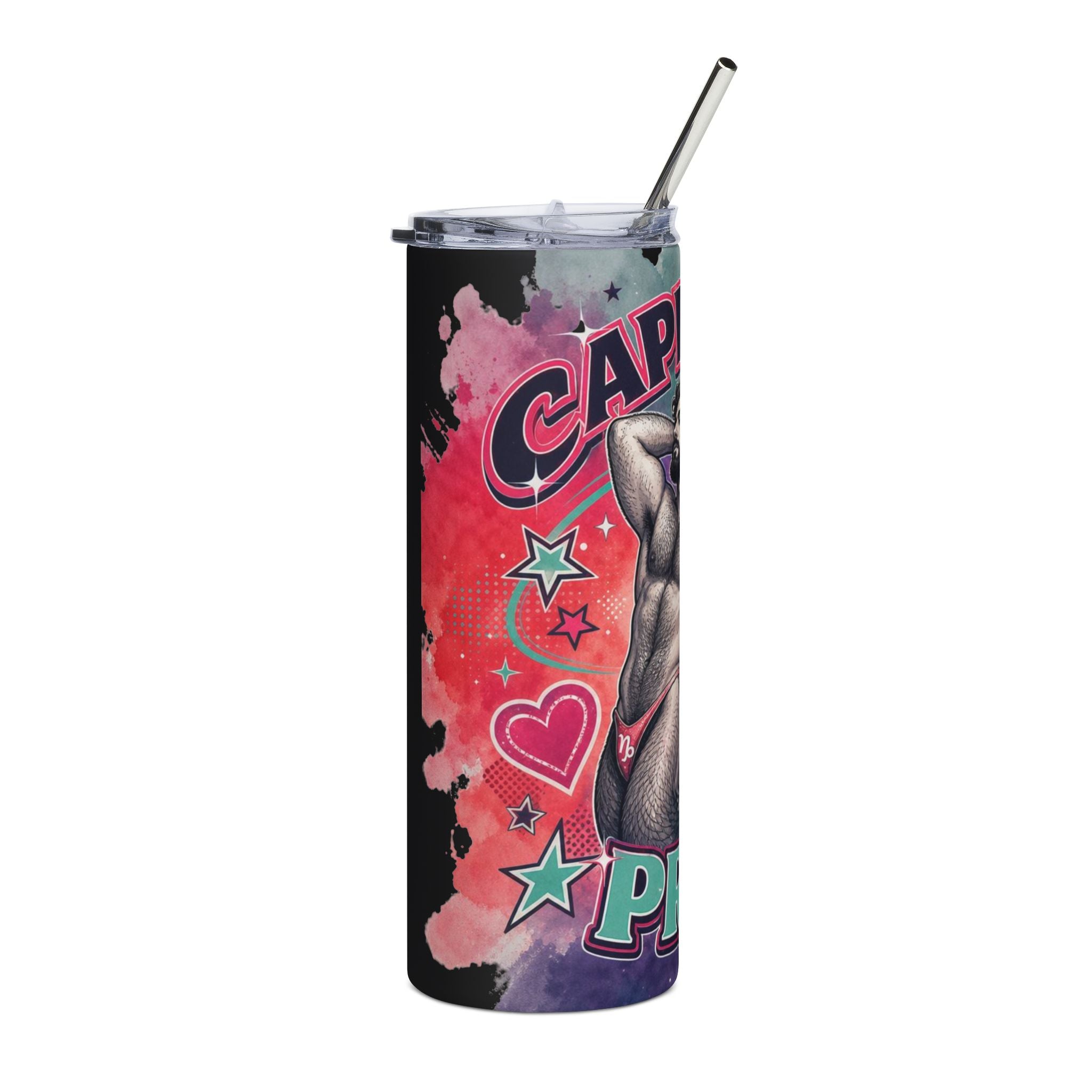 Capricorn Pride Stainless Steel Tumbler — 20oz Zodiac Mermaid Merman Drinkware