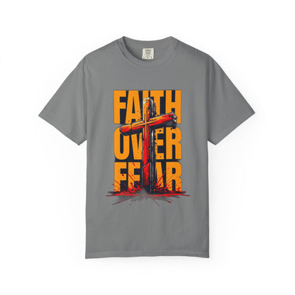 Inspirational T-Shirt – “Faith Over Fear” | Faith-Based Comfort Tee for Everyday Strength
