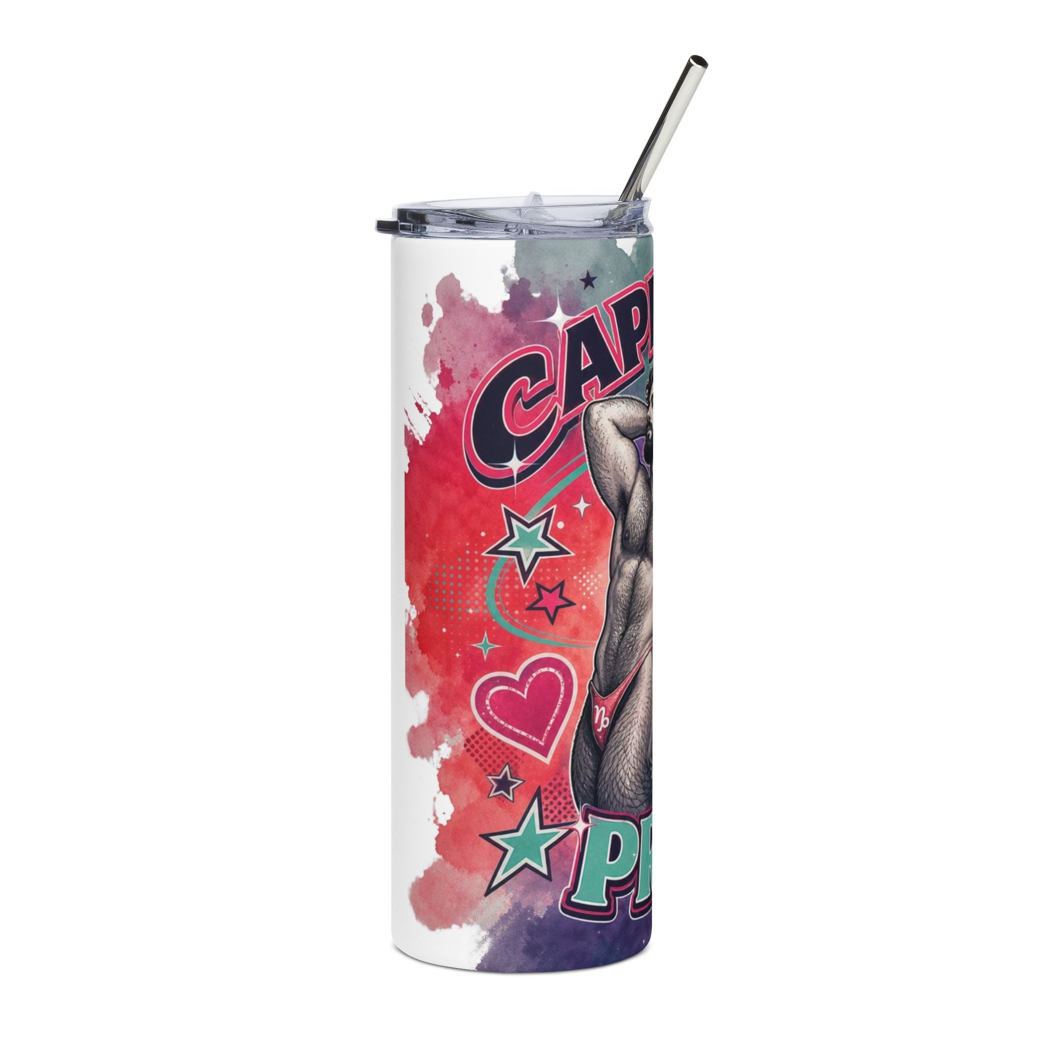 Capricorn Pride Stainless Steel Tumbler — 20oz Zodiac Mermaid Merman Drinkware