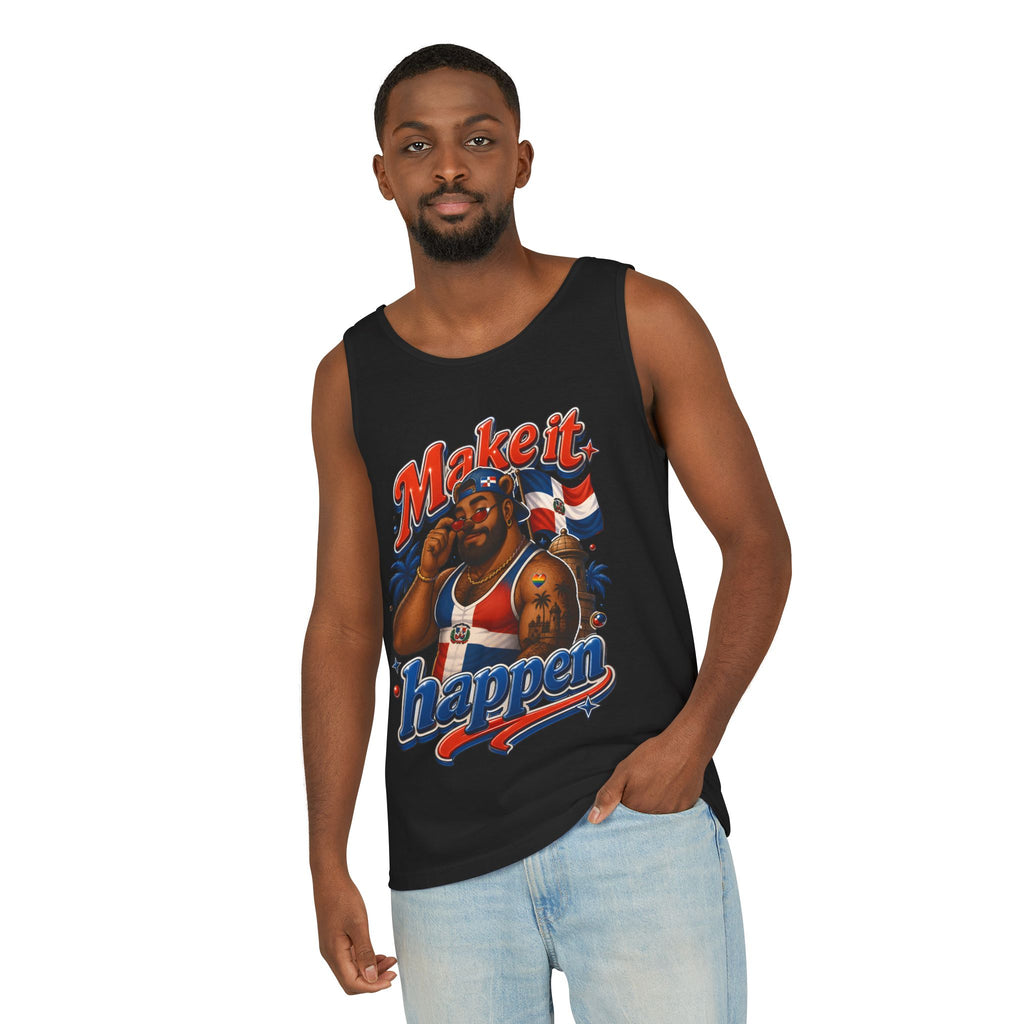 Make It Happen Tank Top — Retro Patriotic Motivational Muscle Tee