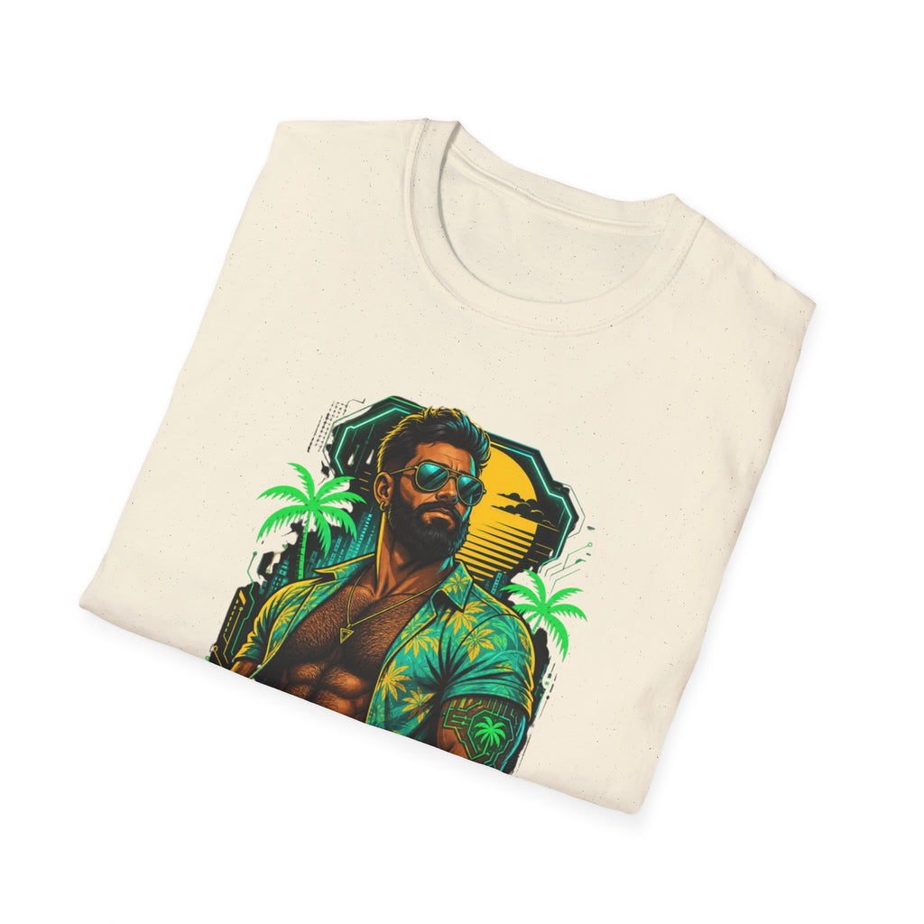 Beards and Breezes Tropical T-Shirt — Retro Beach Vibe Graphic Tee