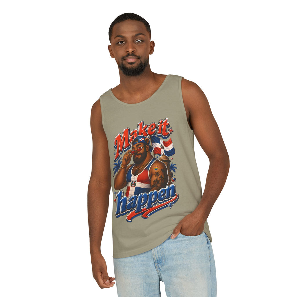Make It Happen Tank Top — Retro Patriotic Motivational Muscle Tee
