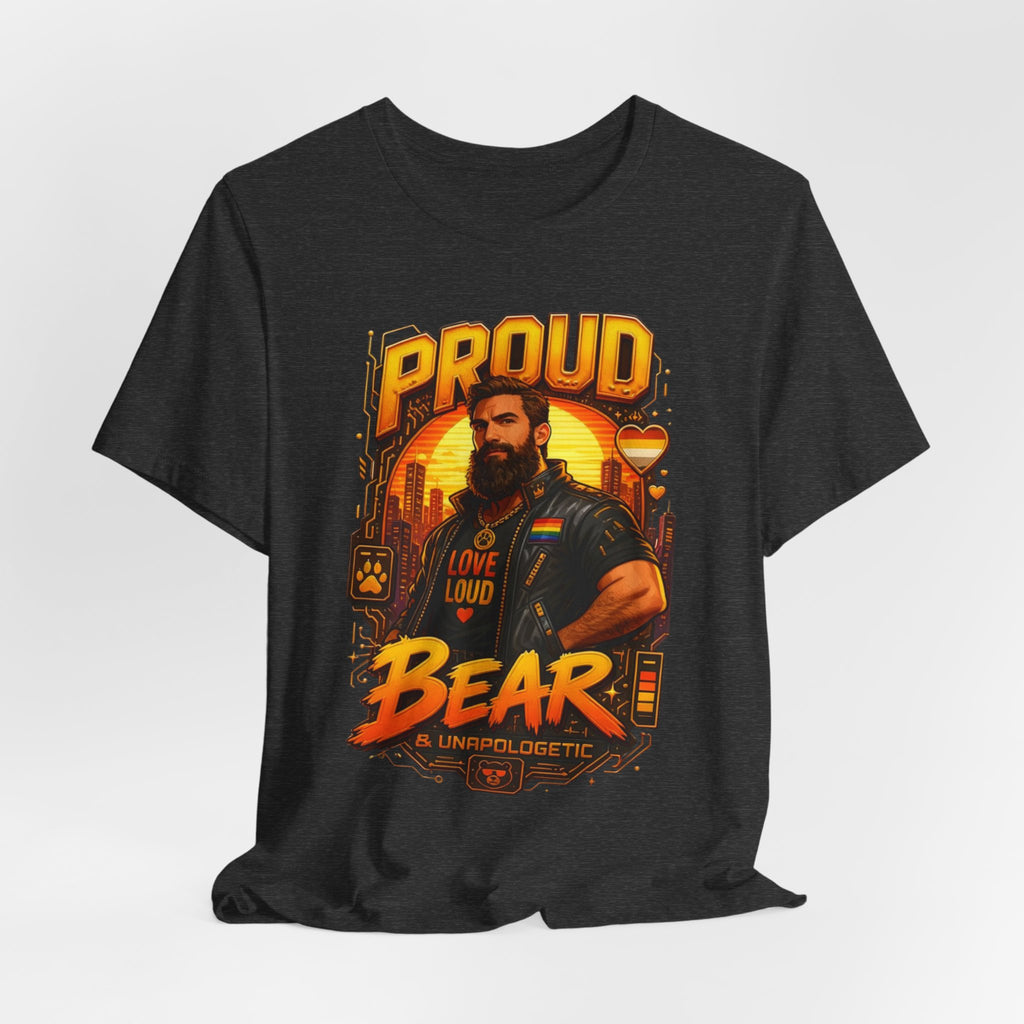 Proud Bear T-Shirt – Vintage Biker ‘Love Loud’ Graphic Tee