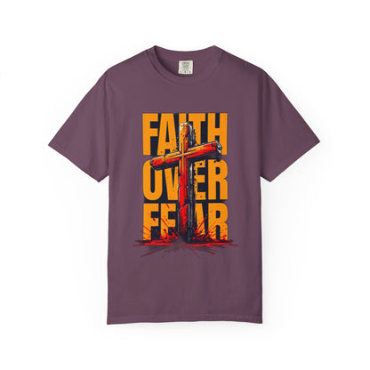 Inspirational T-Shirt – “Faith Over Fear” | Faith-Based Comfort Tee for Everyday Strength