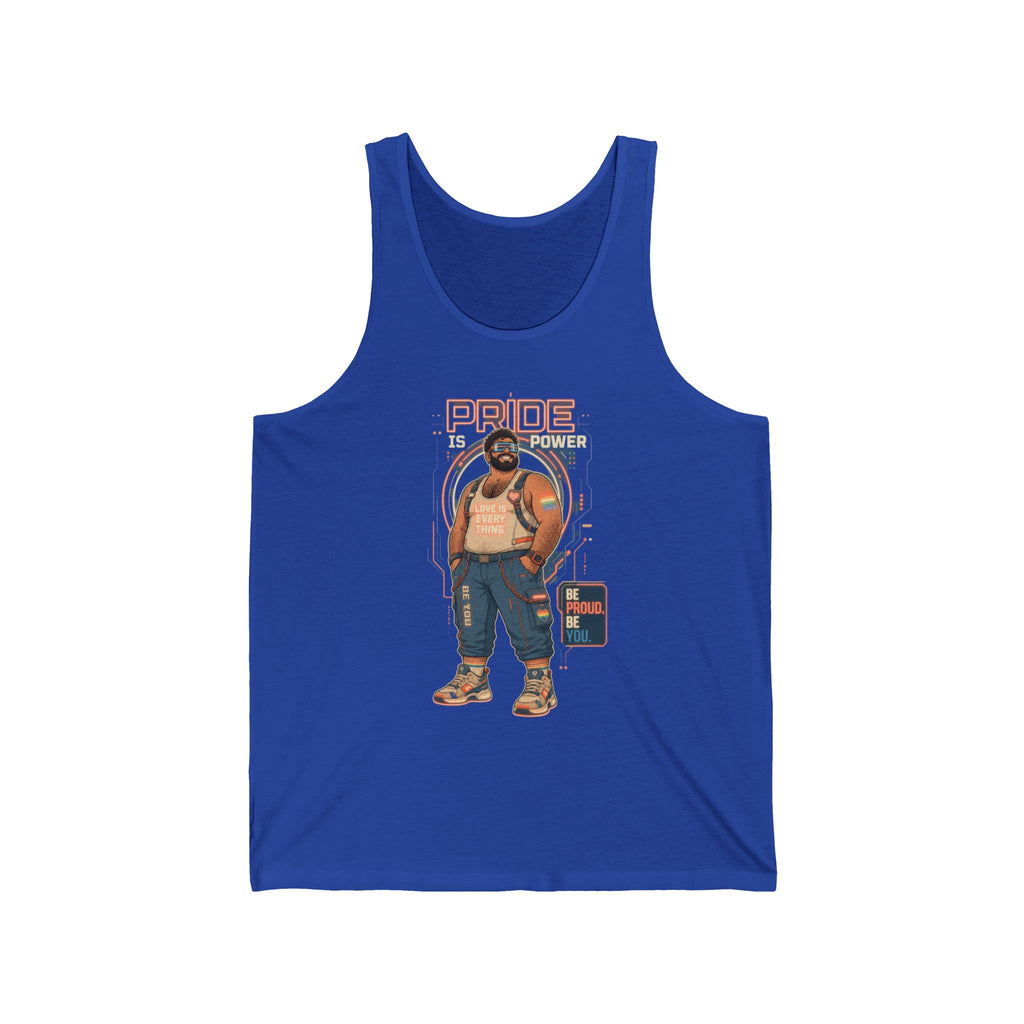 Pride & Power Tank Top — Retro Bear DJ Graphic Tank