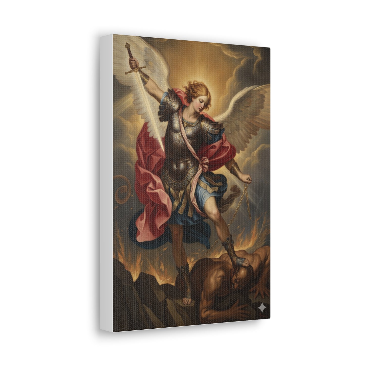 St. Michael Archangel Canvas Art Wrap – Classic Religious Wall Art