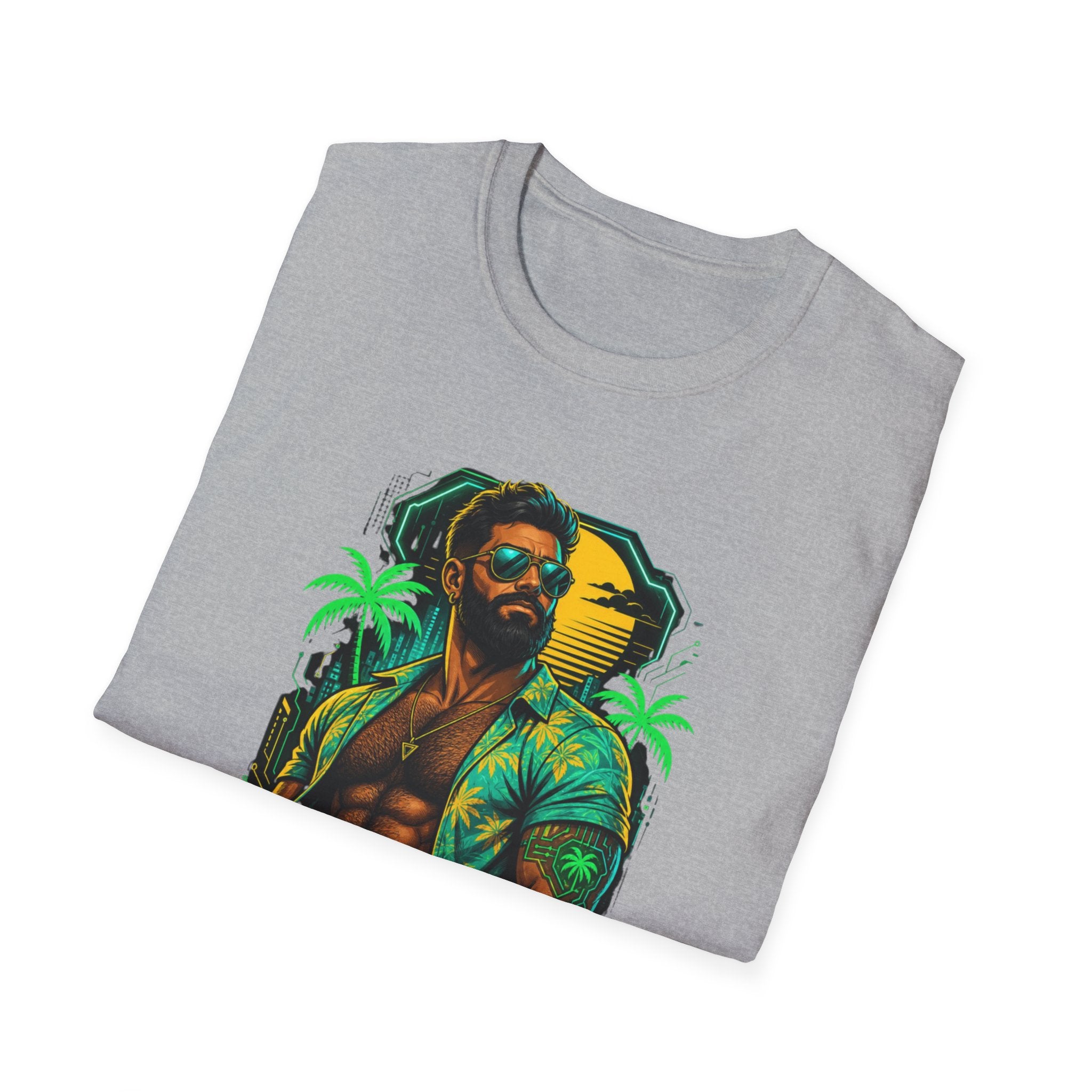 Beards and Breezes Tropical T-Shirt — Retro Beach Vibe Graphic Tee