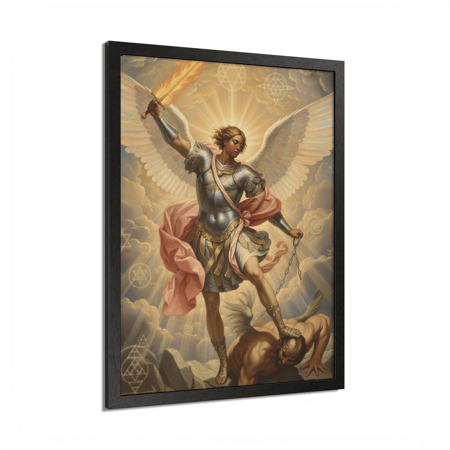 Saint Michael Archangel Framed Poster — Classic Religious Wall Art