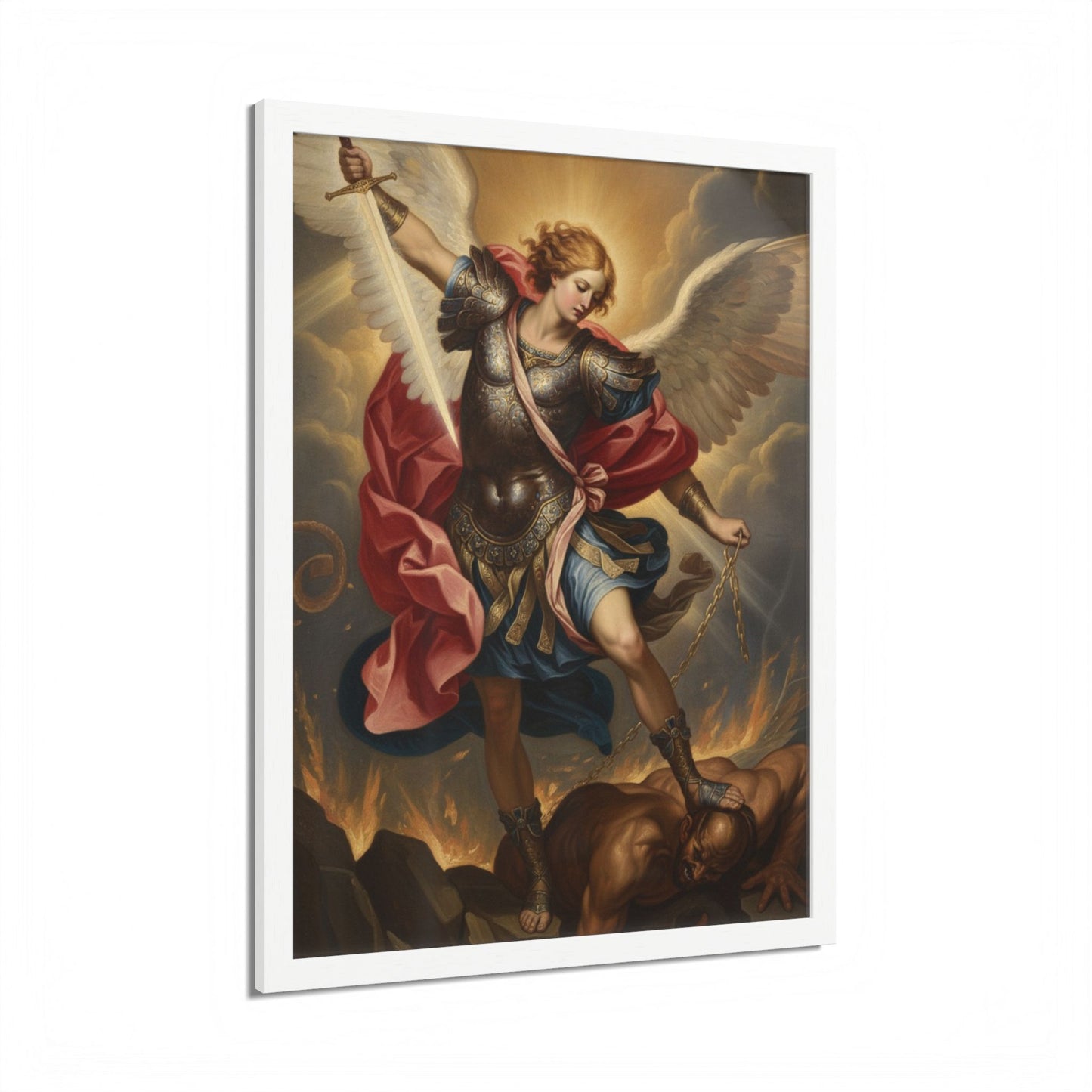 Saint Michael Framed Poster — Archangel Wall Art Print