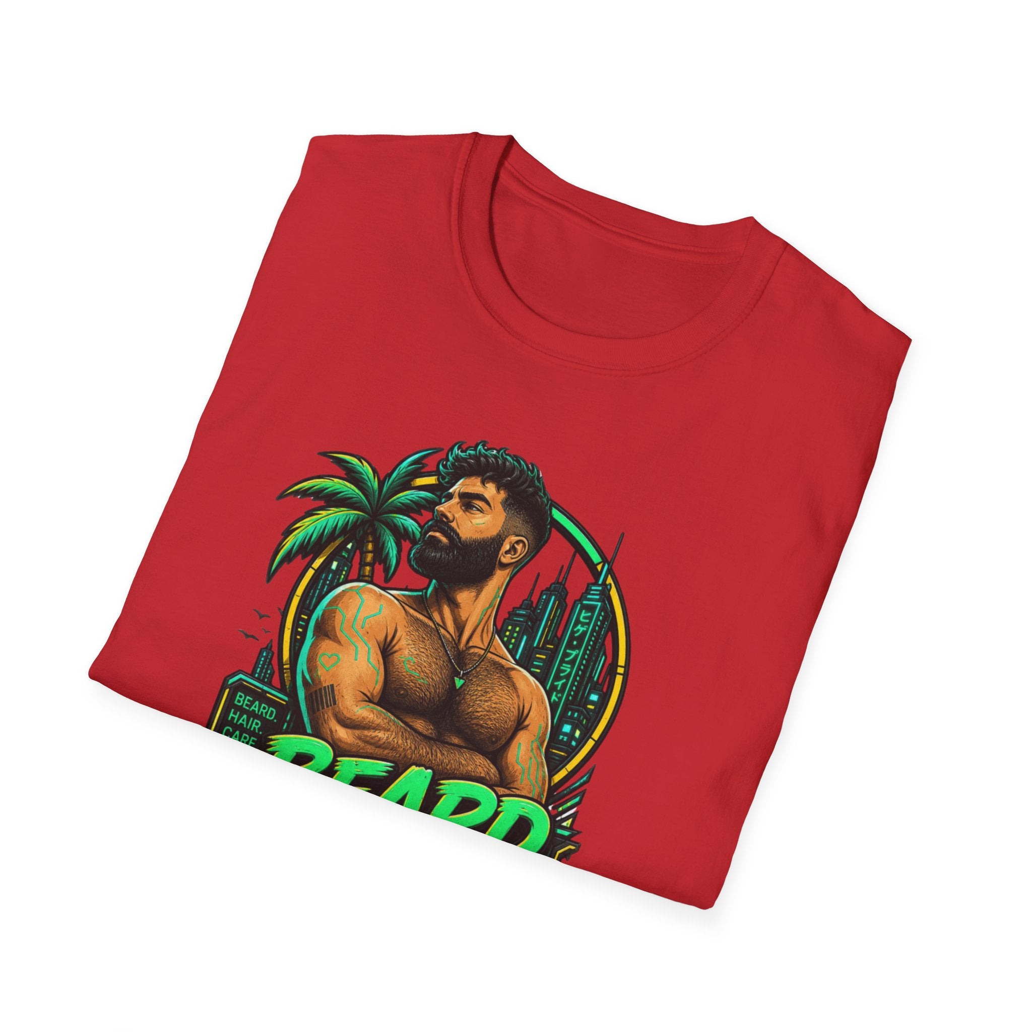Beard Out Proud T-Shirt — Tropical Bearded Guy Graphic Tee