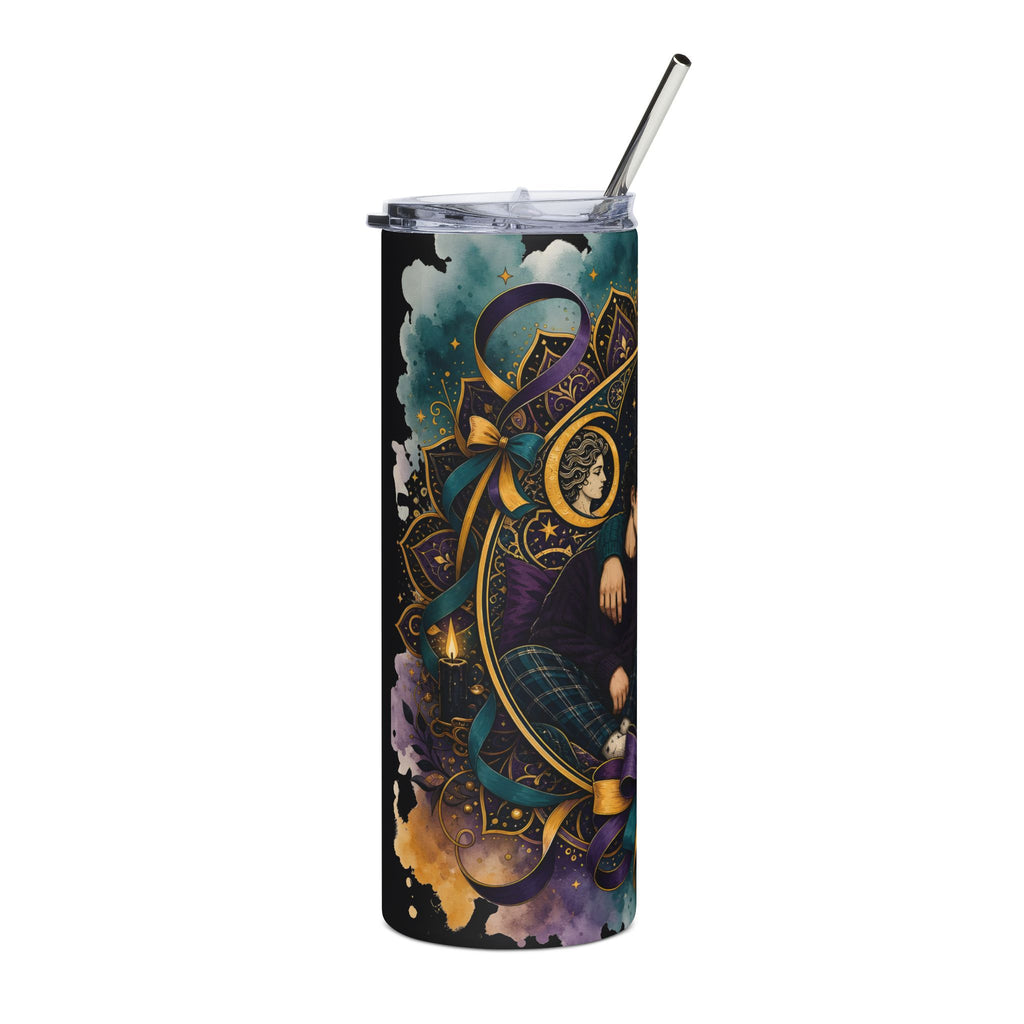 Gemini Zodiac 20oz Stainless Tumbler — Cozy Couple Astrology Design