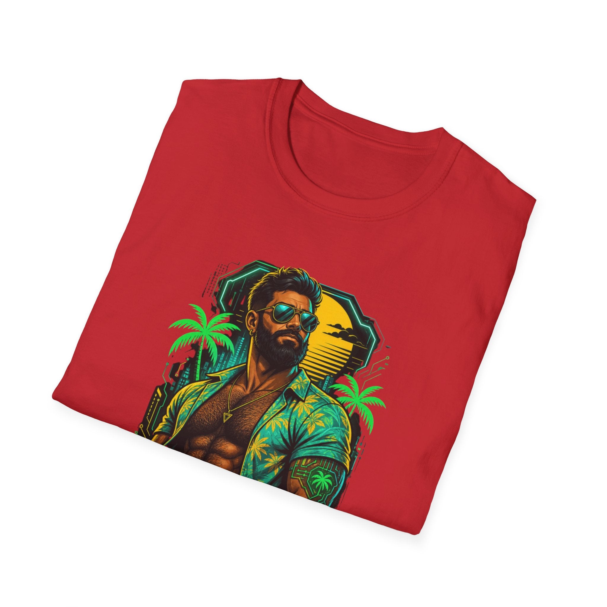 Beards and Breezes Tropical T-Shirt — Retro Beach Vibe Graphic Tee