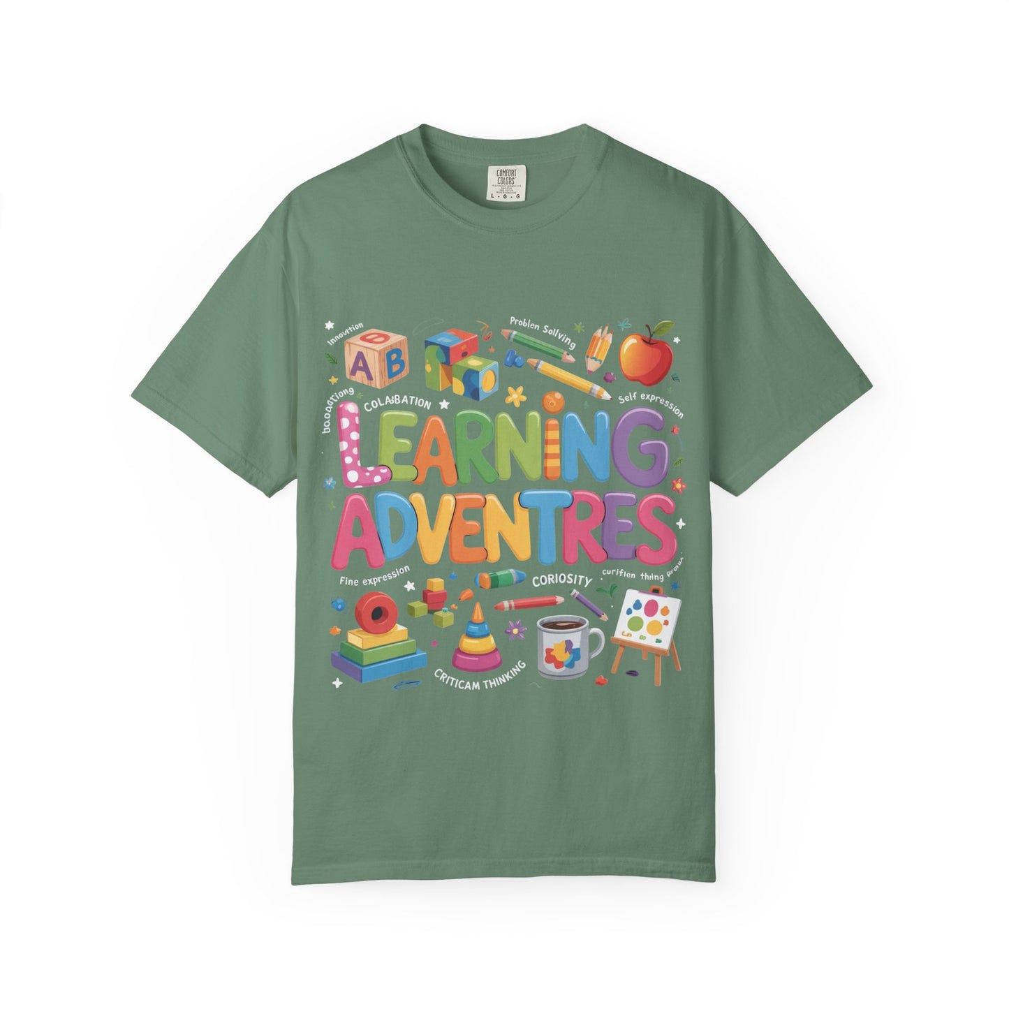 Colorful Learning Adventures T-Shirt – Fun Educational Tee for Kids & Teachers