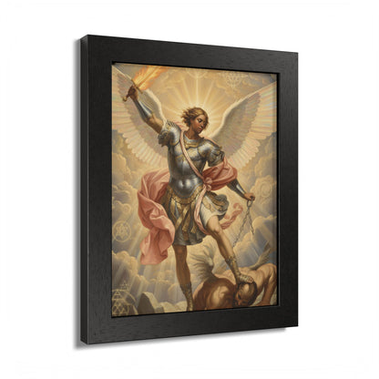 Saint Michael Archangel Framed Poster — Classic Religious Wall Art