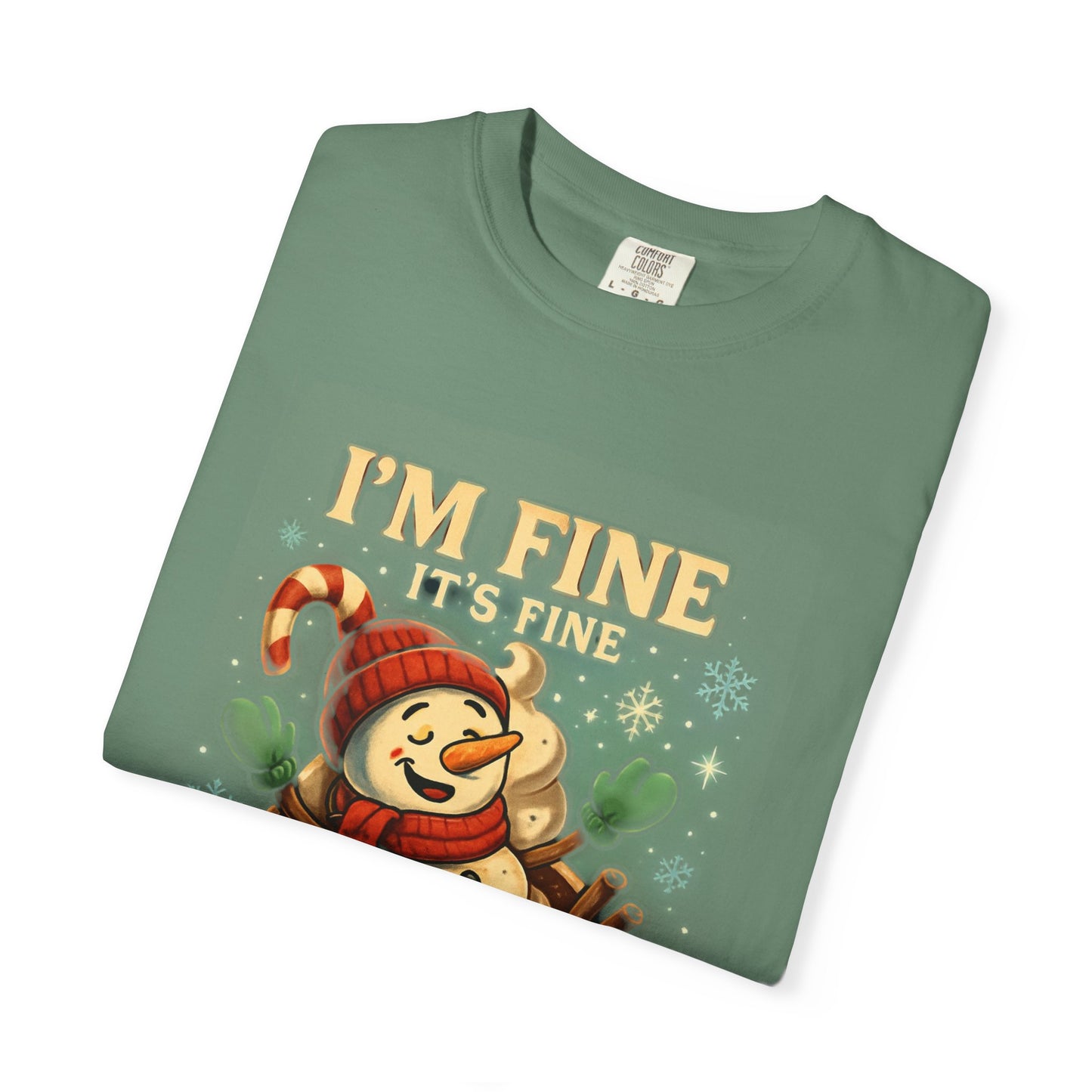 Funny Holiday T-Shirt: I'm Fine, Just Having a Meltdown, Unisex Gift, Christmas Humor Top, Seasonal Tee, Lighthearted Apparel