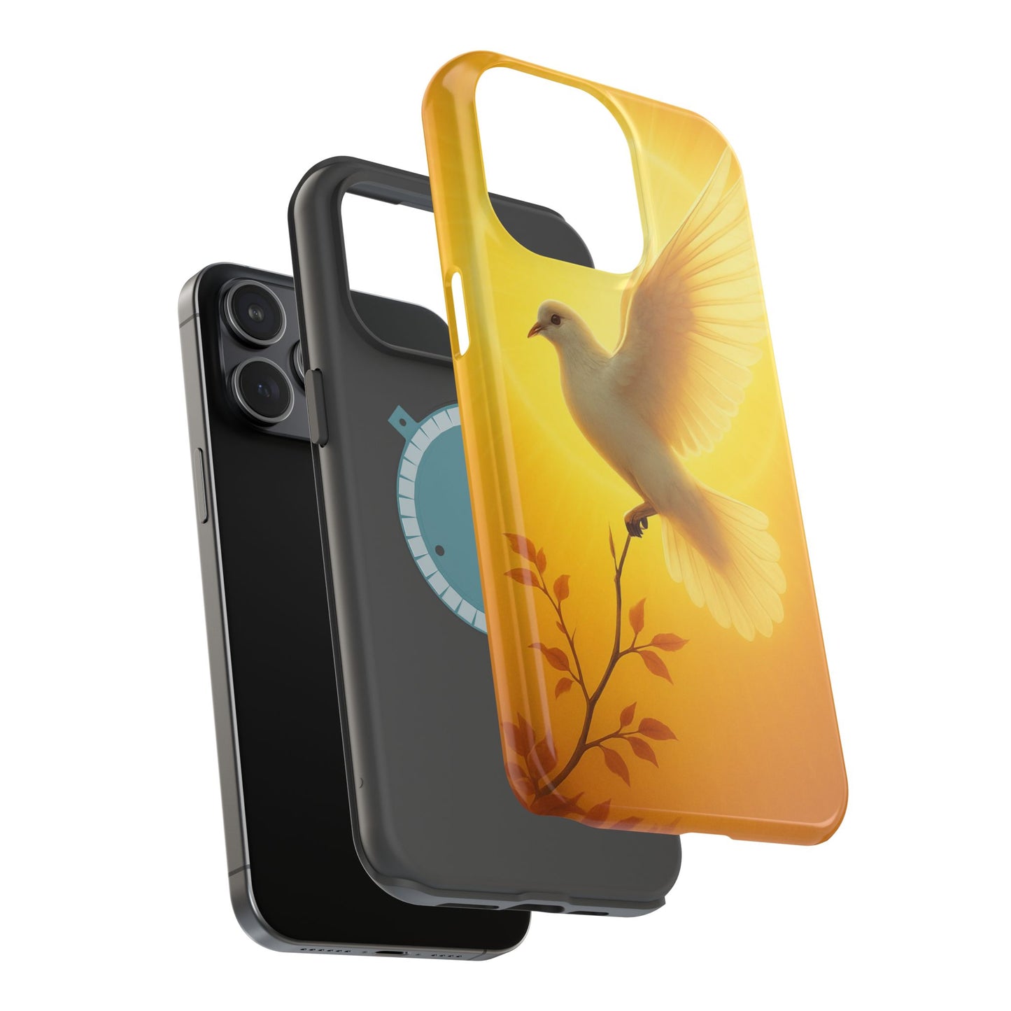 Golden Dove Magnetic Impact-Resistant Phone Case