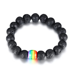 Rainbow Bead Pride Bracelet