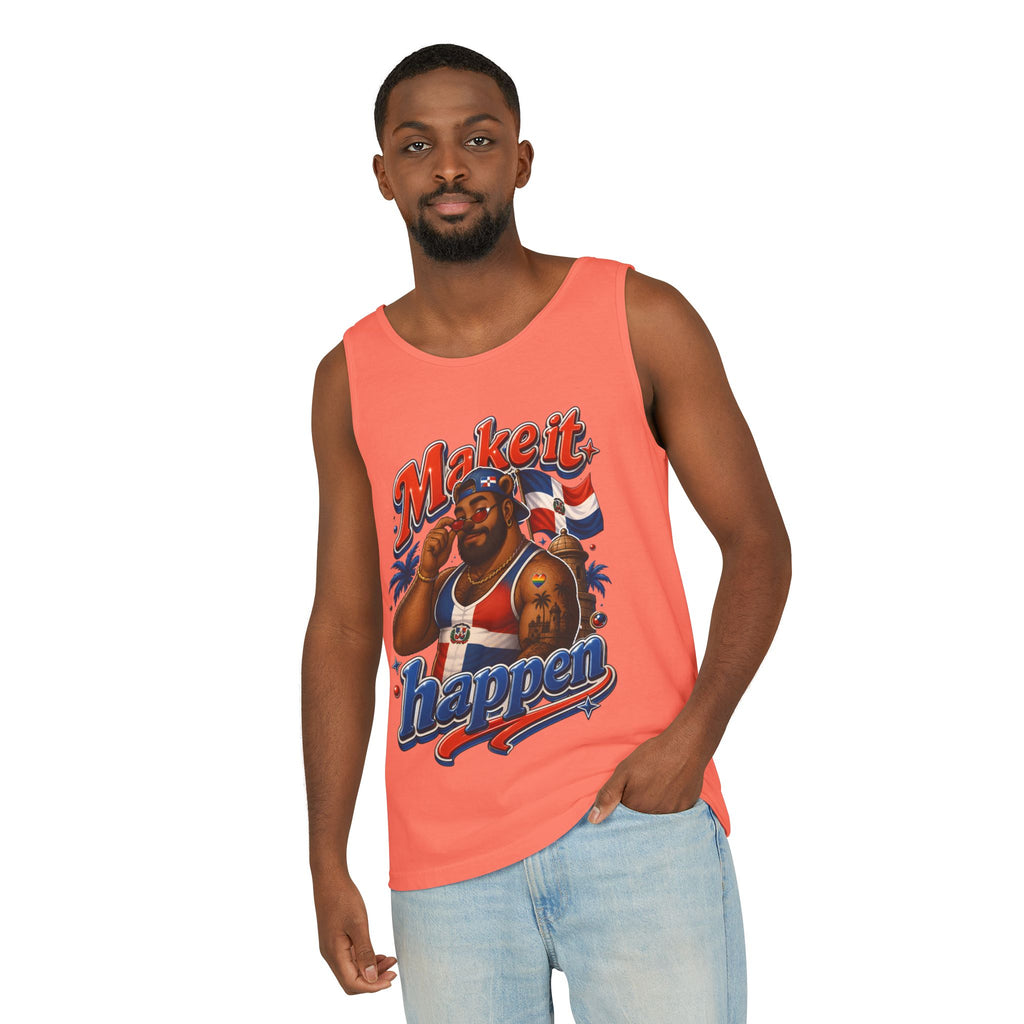 Make It Happen Tank Top — Retro Patriotic Motivational Muscle Tee