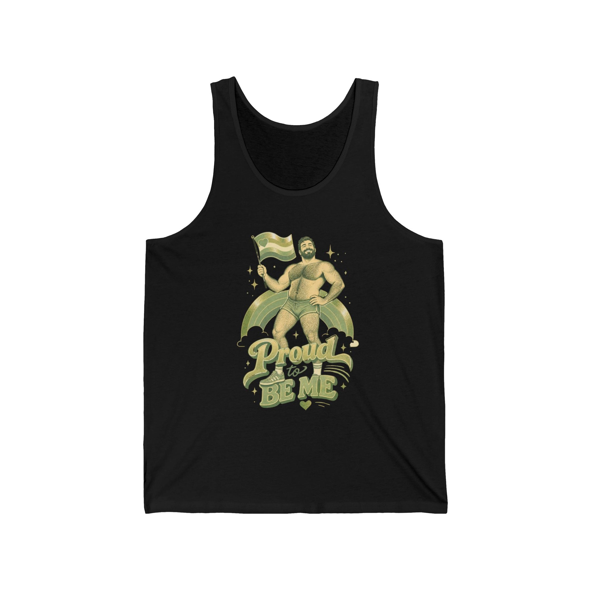 Proud to Be Me Tank Top — LGBTQ+ Pride Bear Graphic Tank
