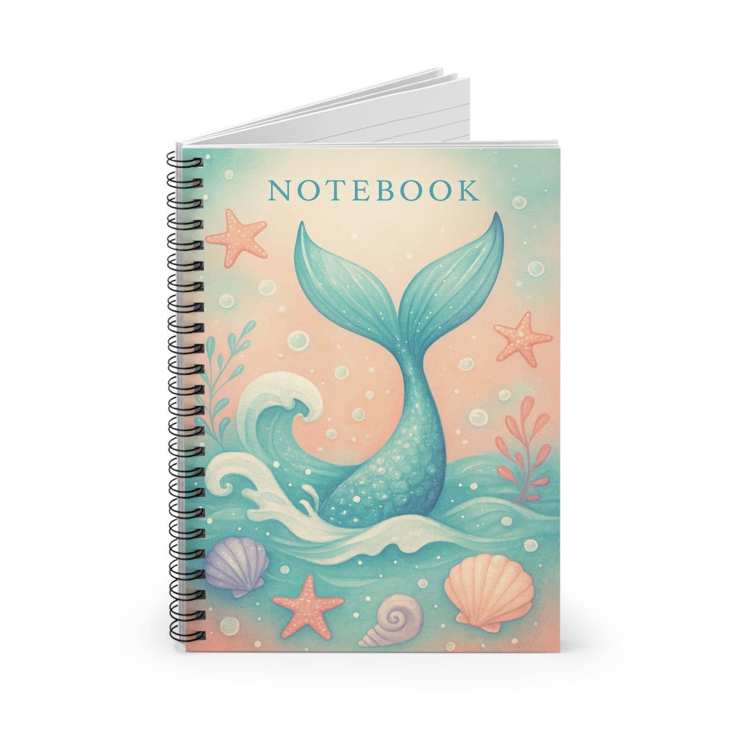 Mermaid Tail Spiral Notebook – Ocean-Inspired Journal for Kids & Dreamers
