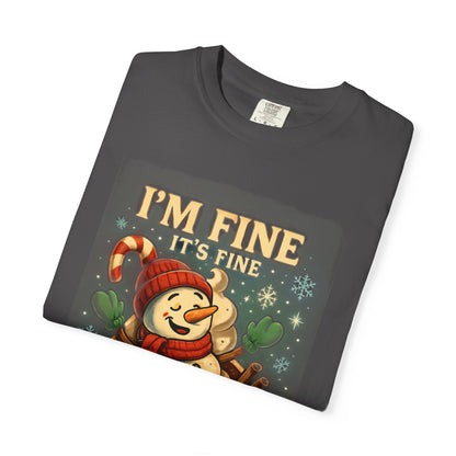 Funny Holiday T-Shirt: I'm Fine, Just Having a Meltdown, Unisex Gift, Christmas Humor Top, Seasonal Tee, Lighthearted Apparel