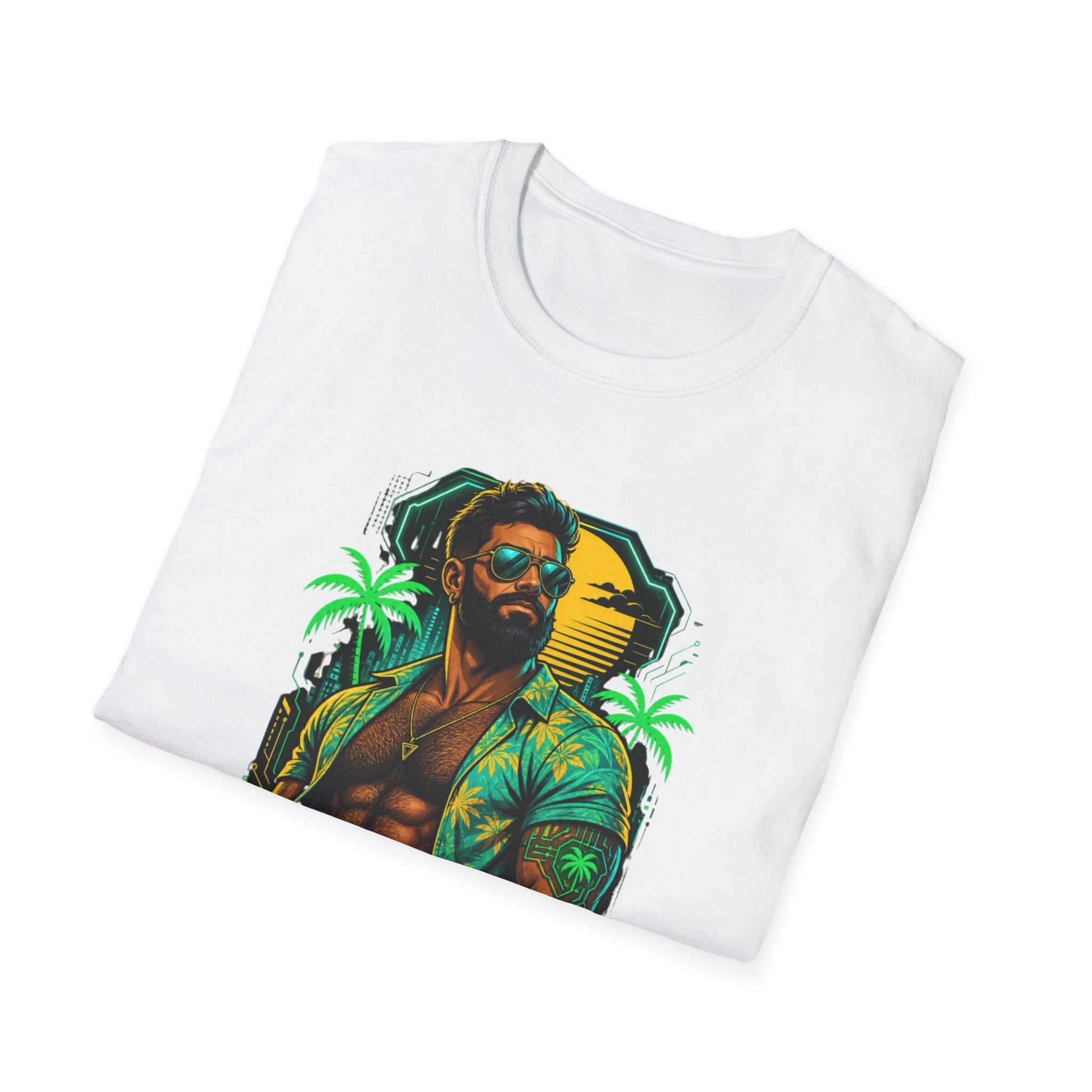 Beards and Breezes Tropical T-Shirt — Retro Beach Vibe Graphic Tee
