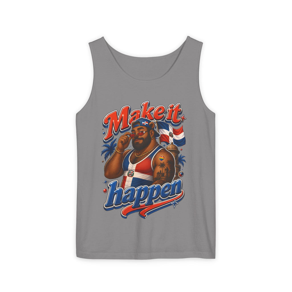 Make It Happen Tank Top — Retro Patriotic Motivational Muscle Tee