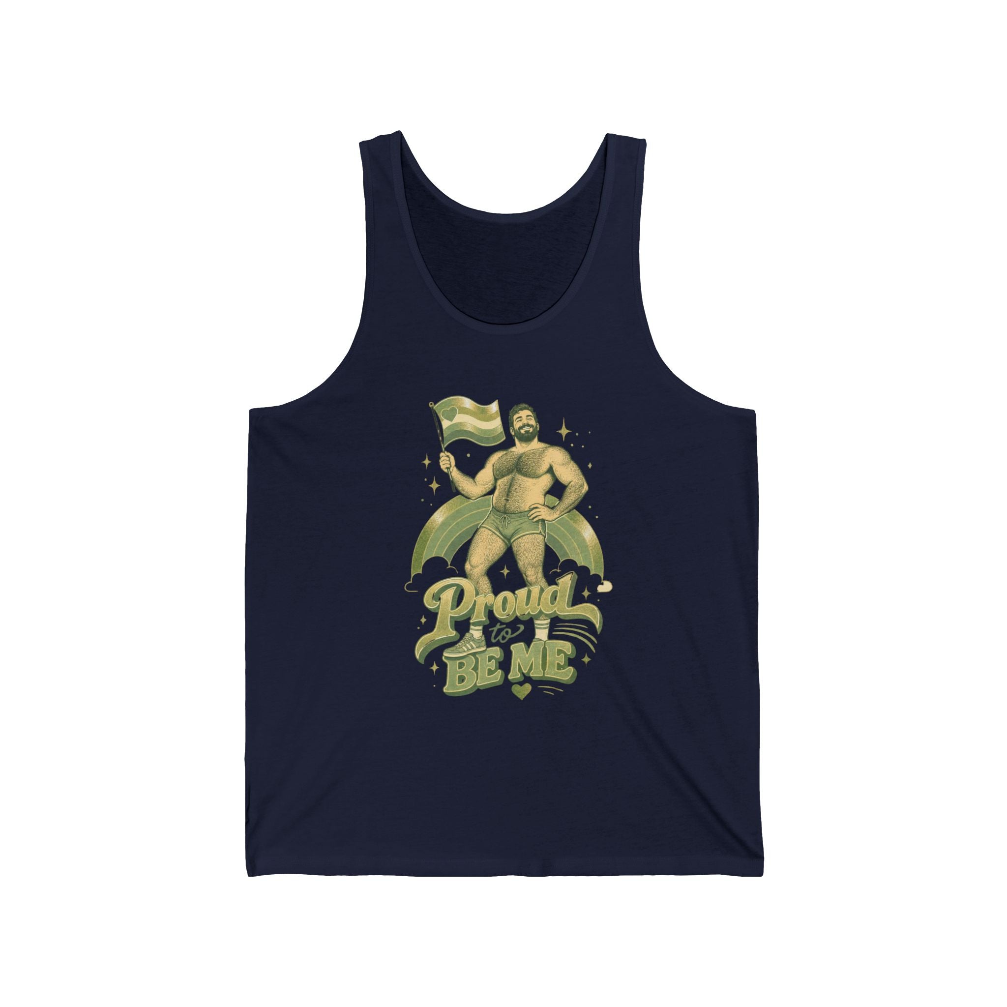 Proud to Be Me Tank Top — LGBTQ+ Pride Bear Graphic Tank