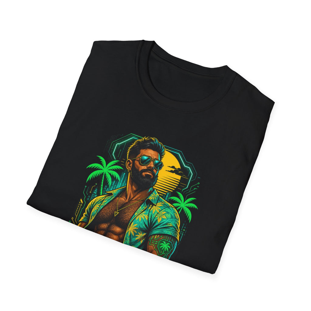 Beards and Breezes Tropical T-Shirt — Retro Beach Vibe Graphic Tee