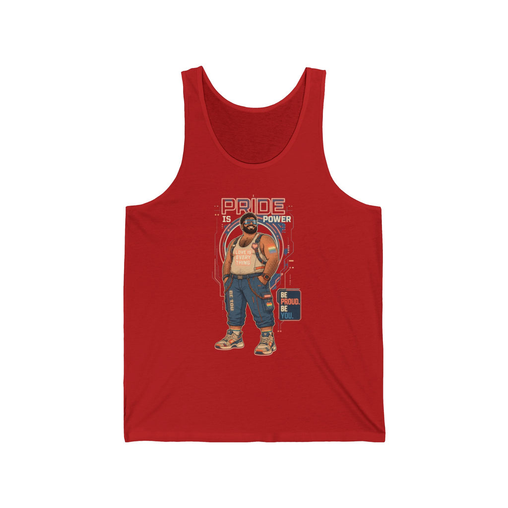 Pride & Power Tank Top — Retro Bear DJ Graphic Tank