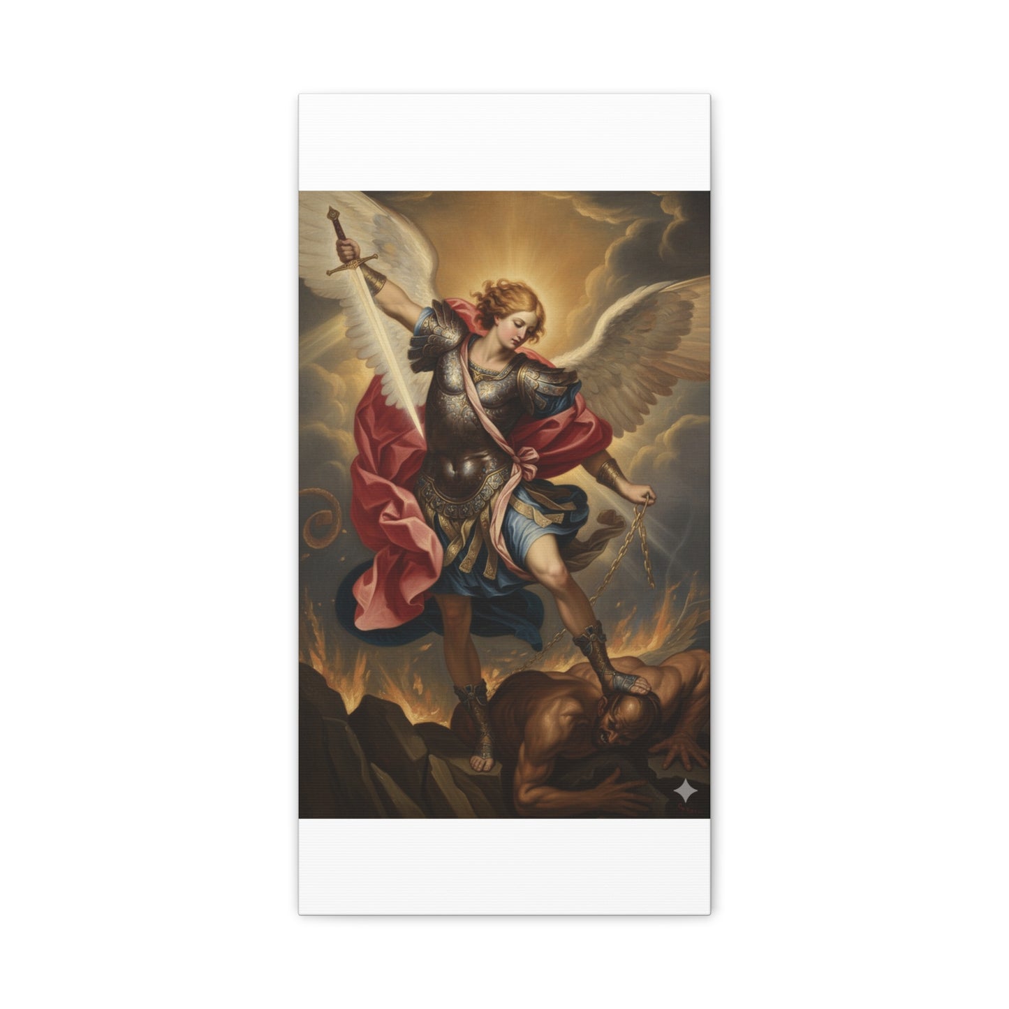 St. Michael Archangel Canvas Art Wrap – Classic Religious Wall Art