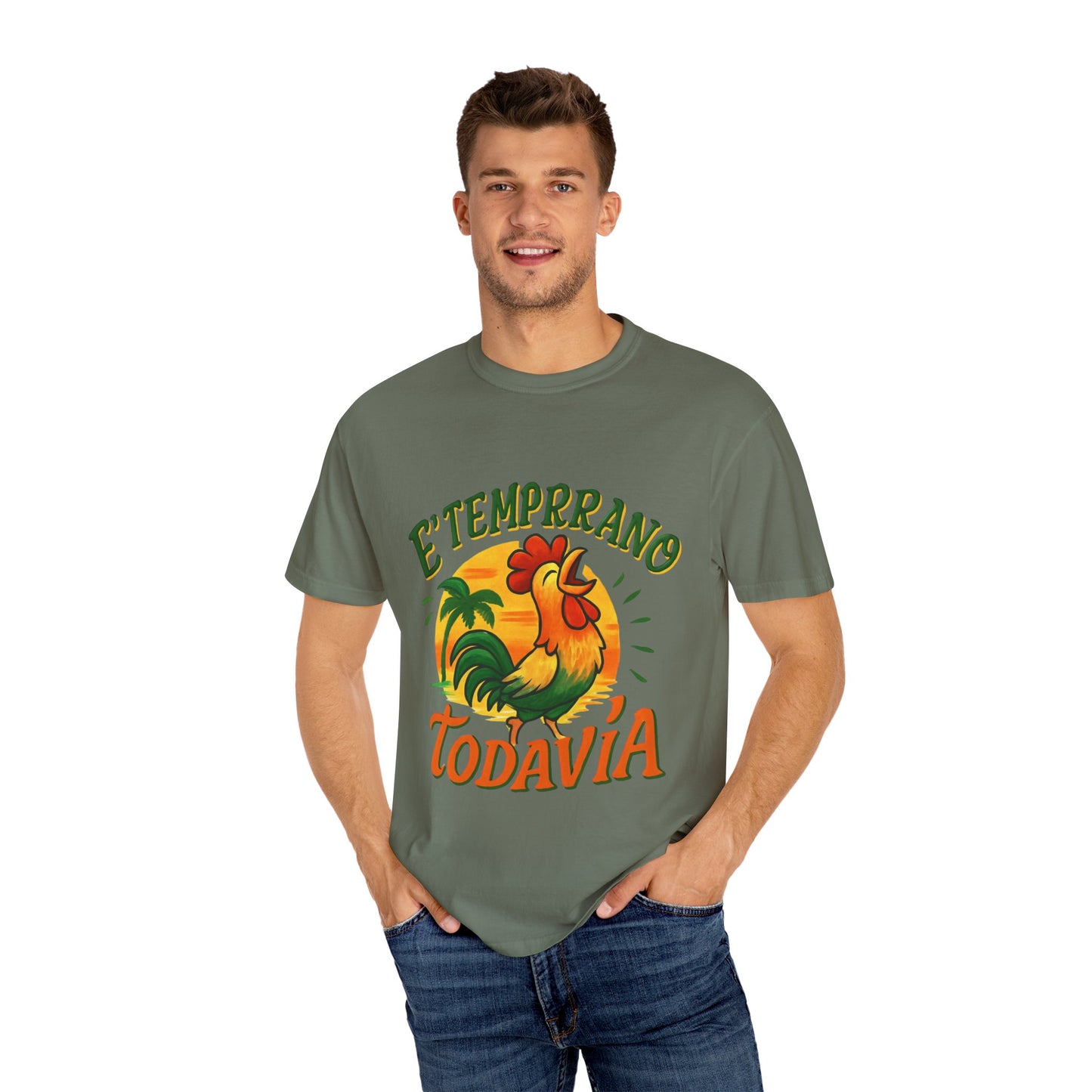Vintage Rooster T-Shirt | Tropical Graphic Design, Perfect Gift for Summer Lovers