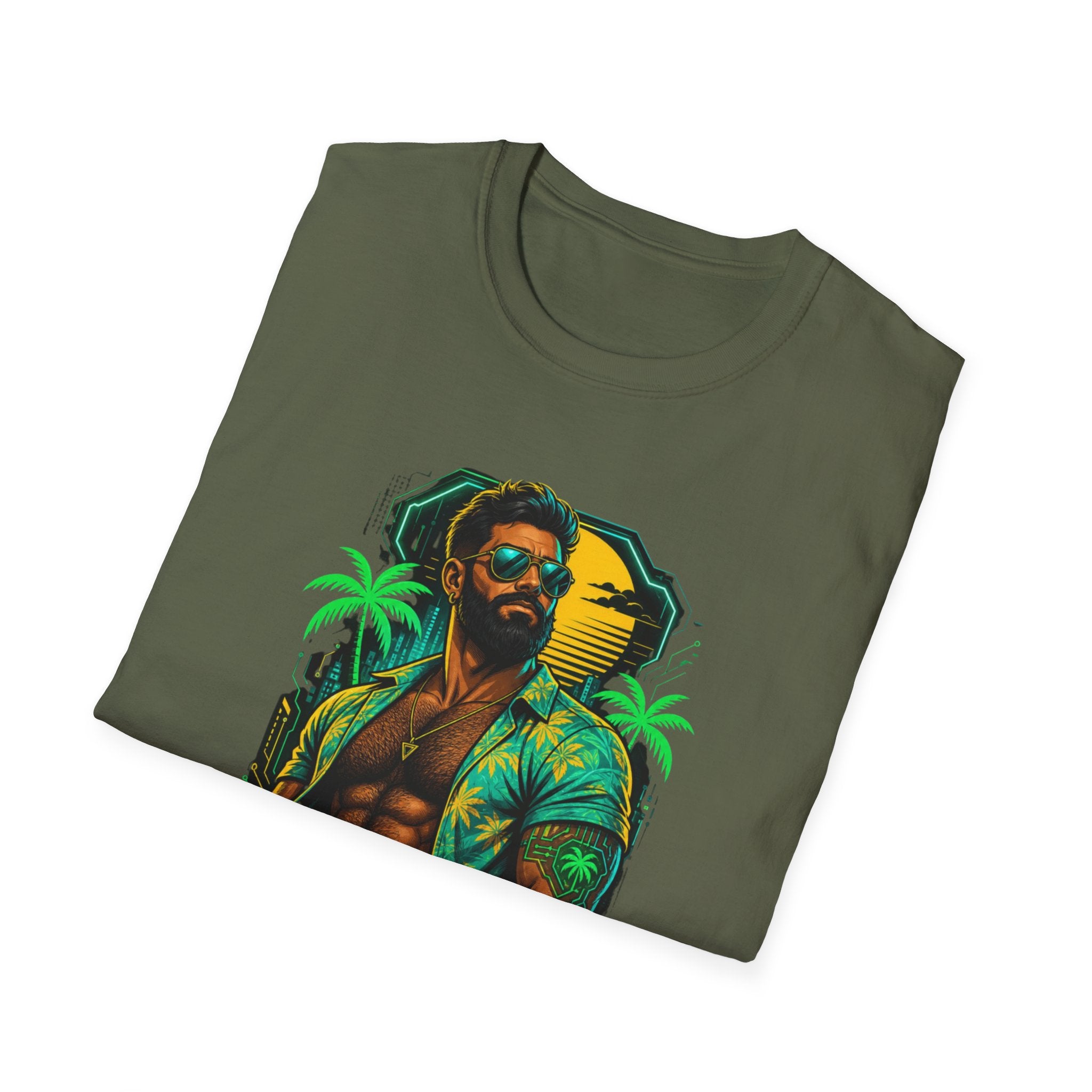 Beards and Breezes Tropical T-Shirt — Retro Beach Vibe Graphic Tee