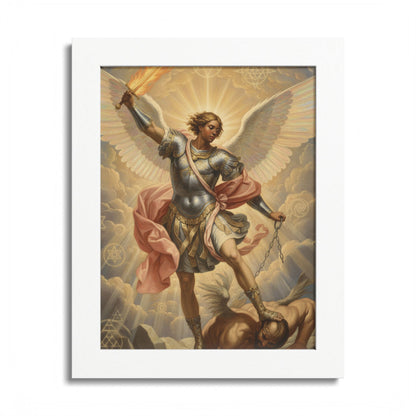 Saint Michael Archangel Framed Poster — Classic Religious Wall Art