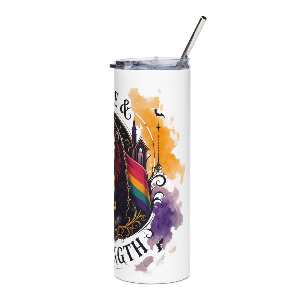 Leo Pride Stainless Steel Tumbler — 20oz Lion 'Pride & Strength' Travel Cup