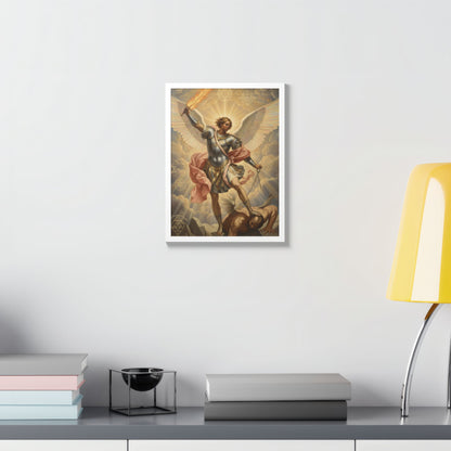 Saint Michael Archangel Framed Poster — Classic Religious Wall Art
