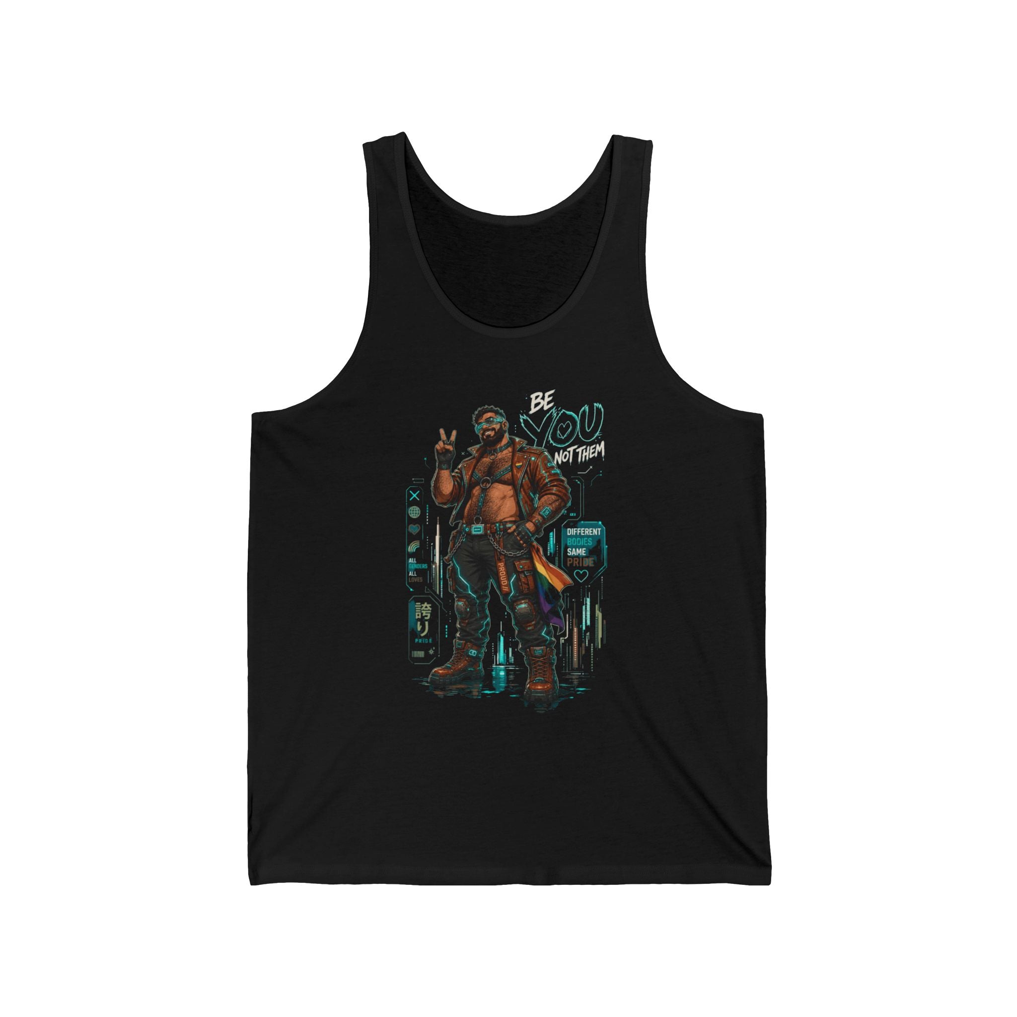 Streetwear Tank Top — Vintage-Inspired Peace Sign Soldier Graphic