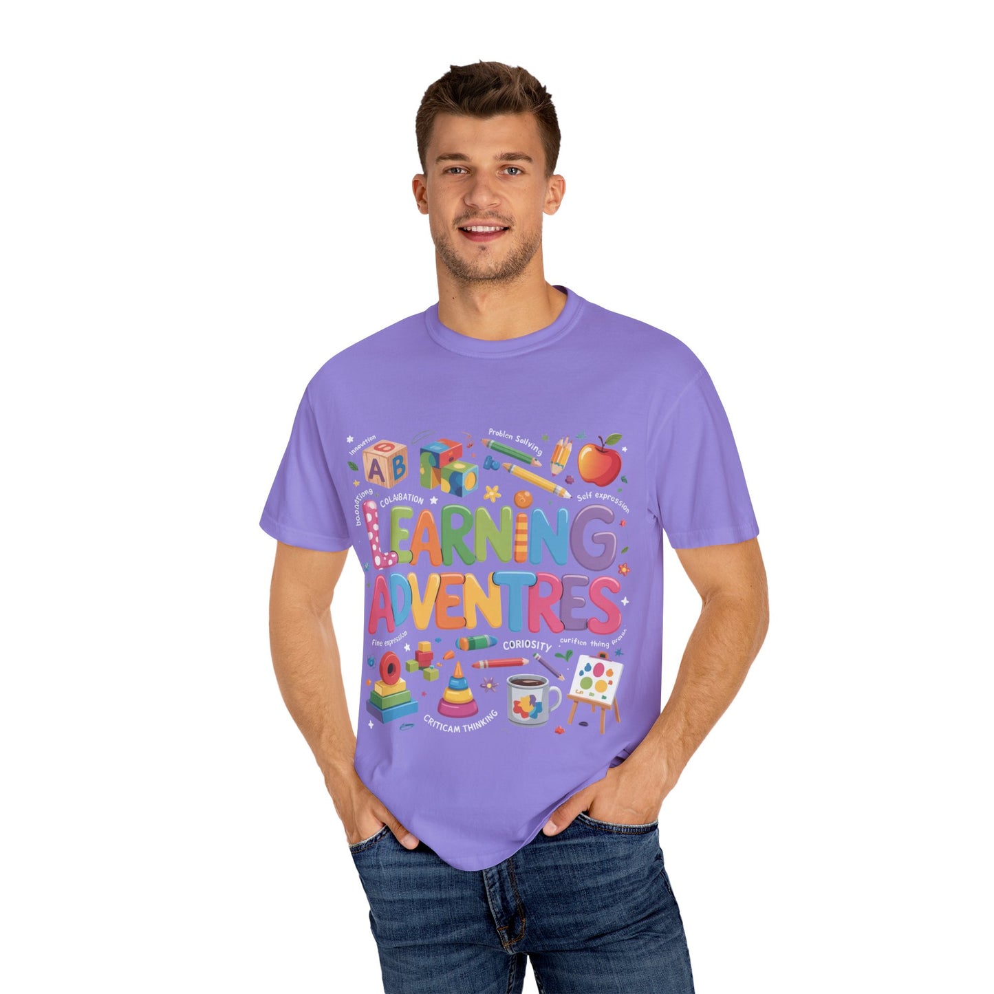 Colorful Learning Adventures T-Shirt – Fun Educational Tee for Kids & Teachers