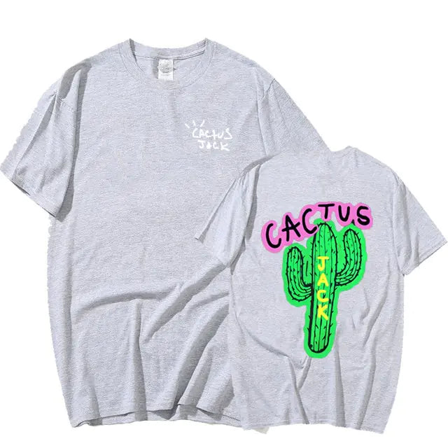 Camisetas harajuku con estampado de cactus para parejas