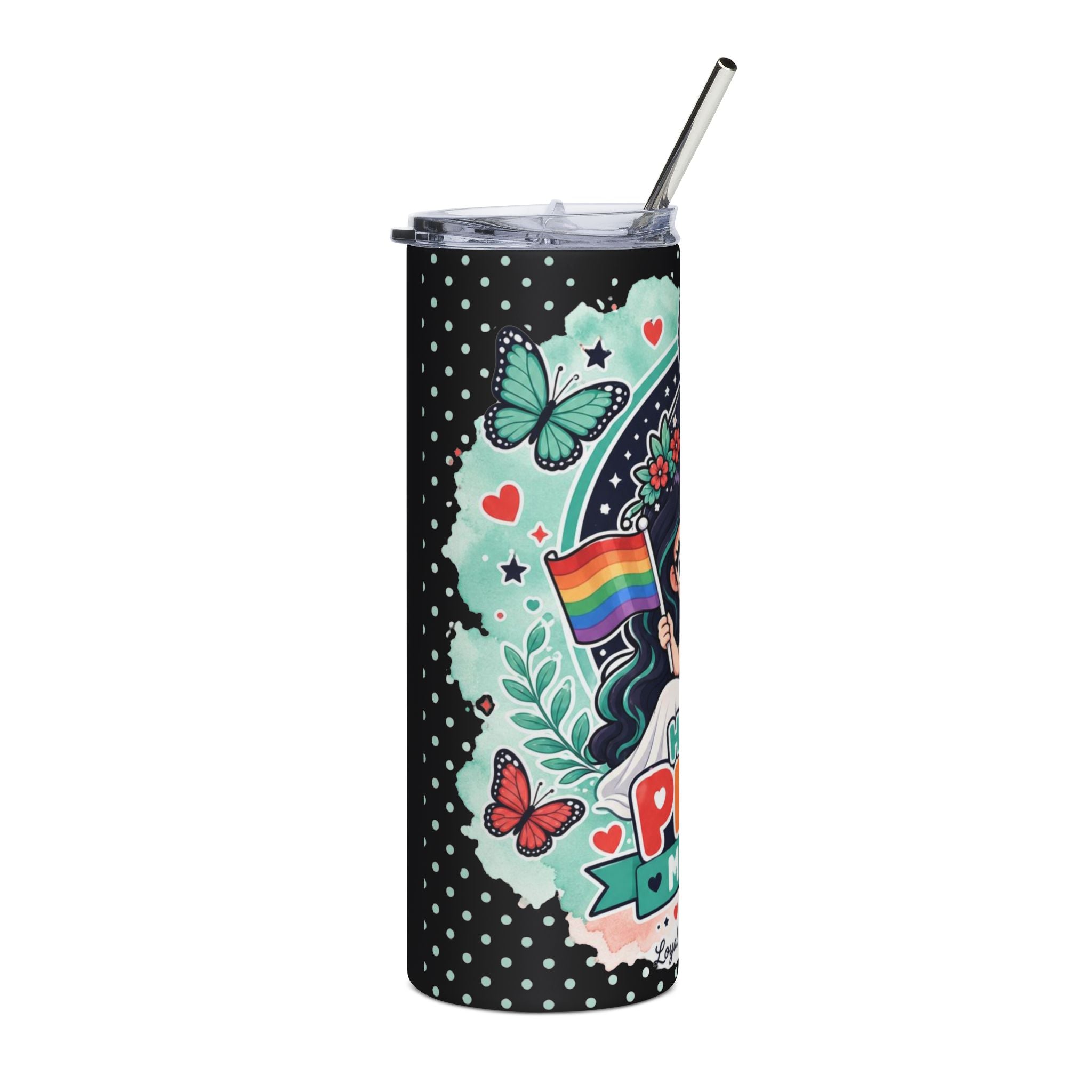 Virgo Pride Stainless Steel Tumbler — 20oz Happy Pride Month Rainbow Travel Cup
