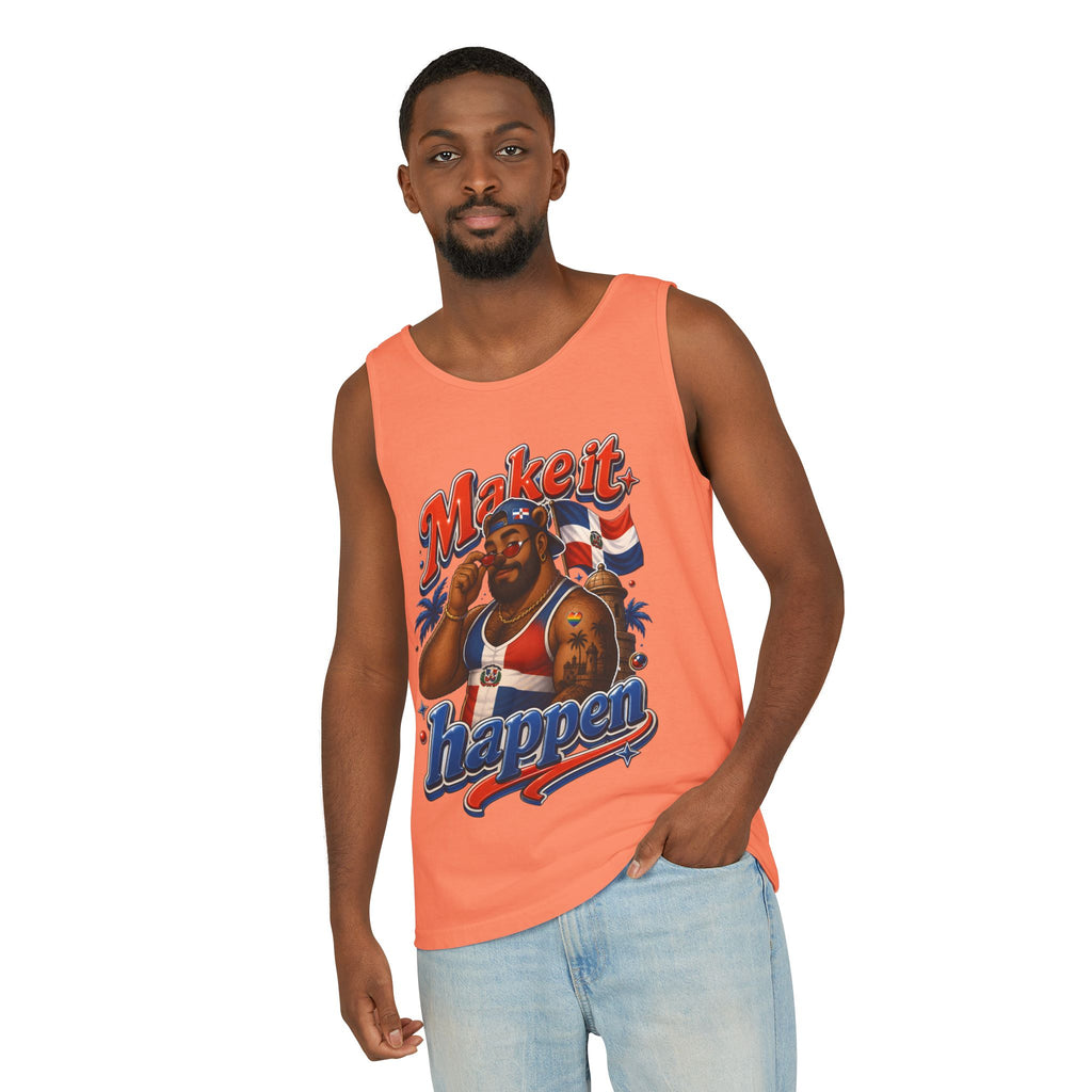 Make It Happen Tank Top — Retro Patriotic Motivational Muscle Tee