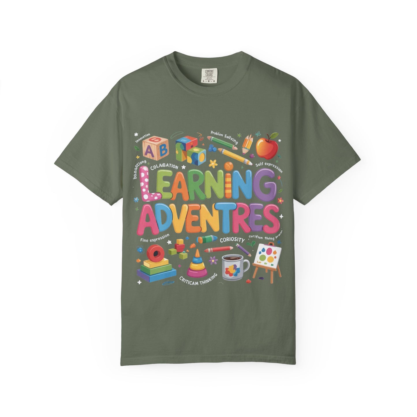 Colorful Learning Adventures T-Shirt – Fun Educational Tee for Kids & Teachers