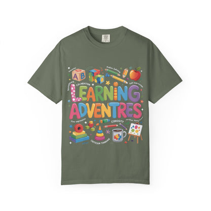Colorful Learning Adventures T-Shirt – Fun Educational Tee for Kids & Teachers