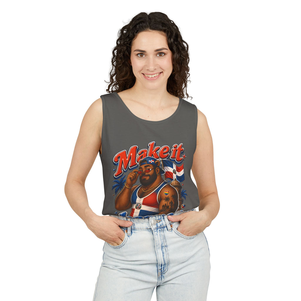 Make It Happen Tank Top — Retro Patriotic Motivational Muscle Tee