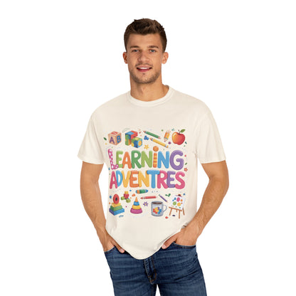 Colorful Learning Adventures T-Shirt – Fun Educational Tee for Kids & Teachers