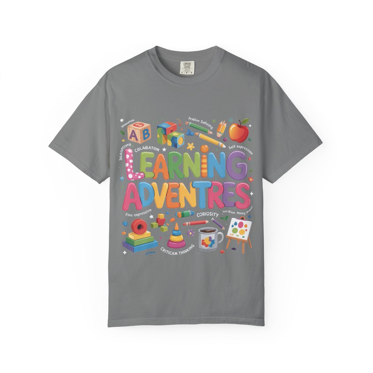 Colorful Learning Adventures T-Shirt – Fun Educational Tee for Kids & Teachers