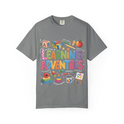 Colorful Learning Adventures T-Shirt – Fun Educational Tee for Kids & Teachers
