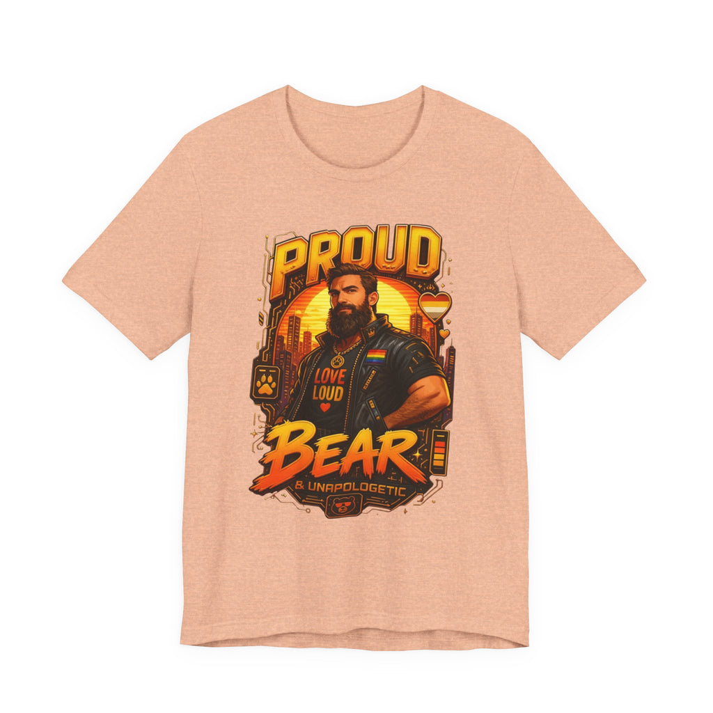 Proud Bear T-Shirt – Vintage Biker ‘Love Loud’ Graphic Tee
