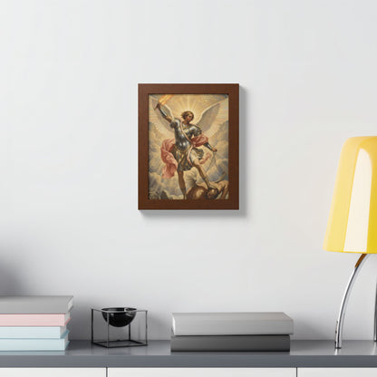 Saint Michael Archangel Framed Poster — Classic Religious Wall Art